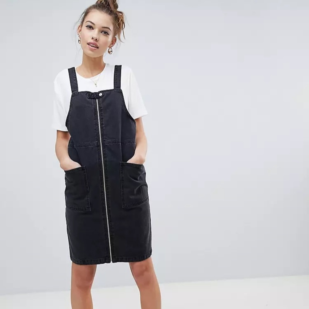 Denim Overall Zip Dress